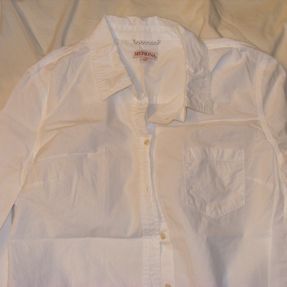 Merona white button down